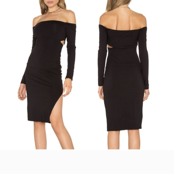 TWENTY Off Shoulder black dress - Picture 3 of 7